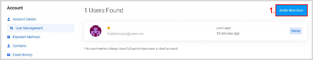 Inviting a New User in Peerobyte