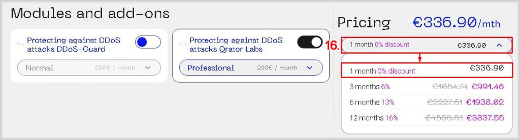 Displaying Dedicated Server Configuration Before Ordering