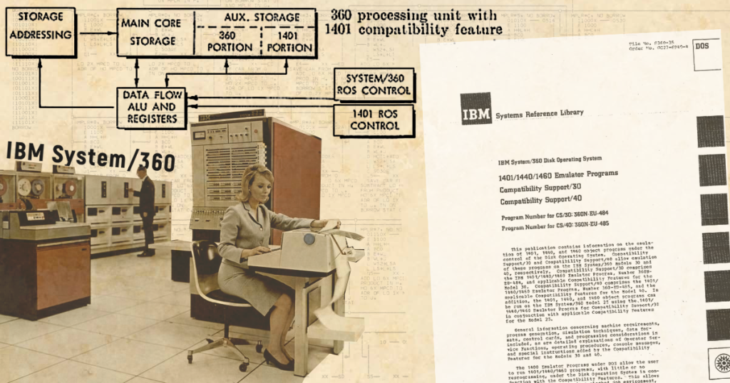 Computer emulation, IBM system, illustration