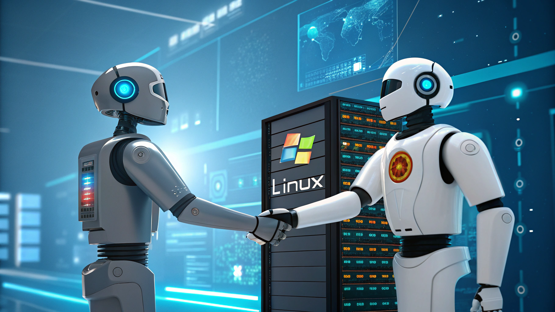 Windows VPS shakes hand with Linux VPS
