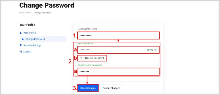 How to change account password