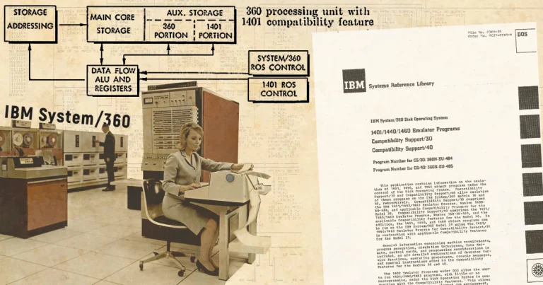 Computer emulation, IBM system, illustration