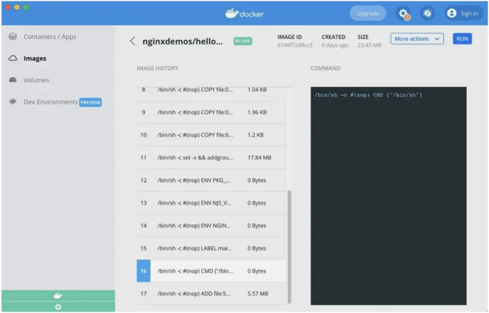 Docker Entities, Docker image